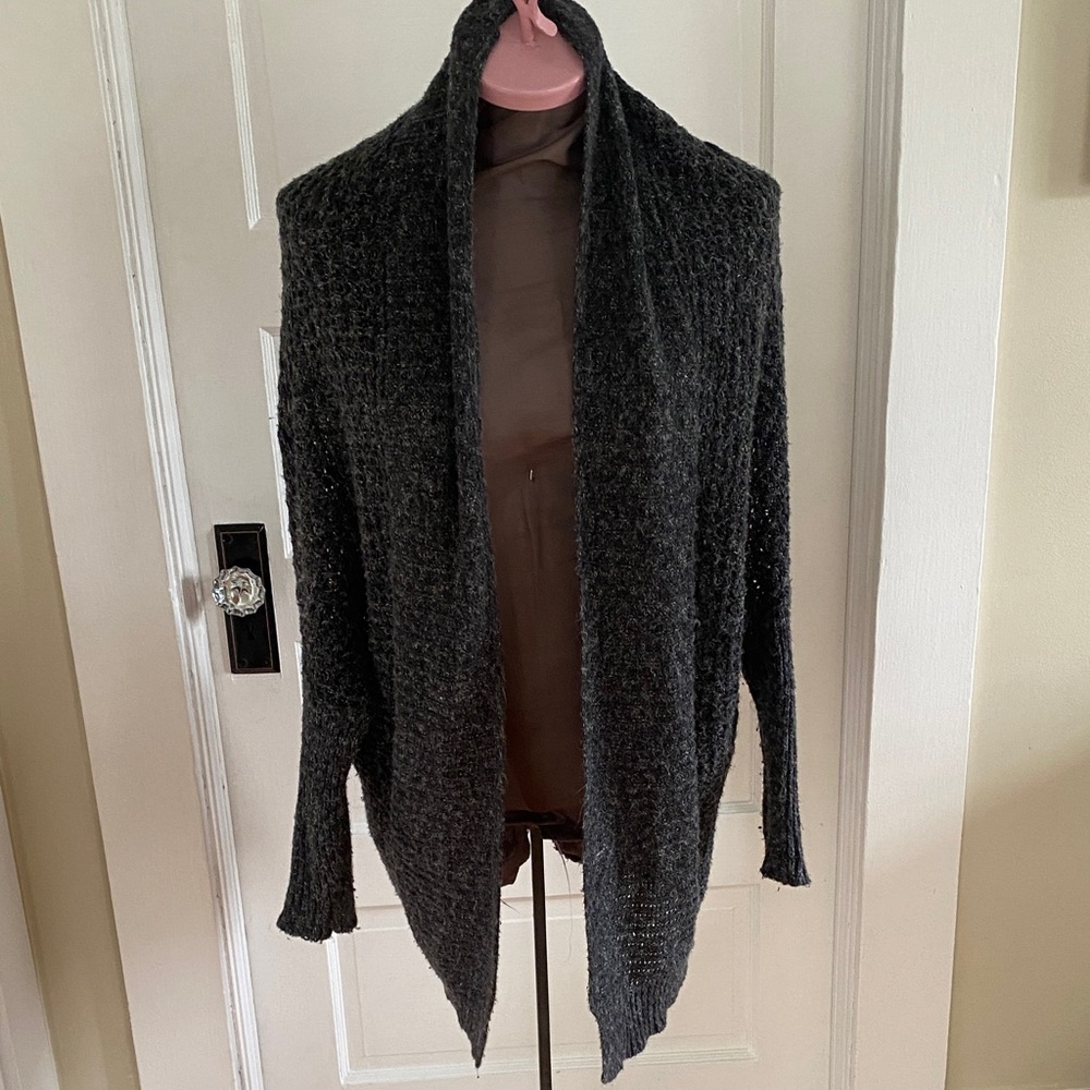 Hollister Cozy Dark Gray Open Front Open‎ Knit Cardigan XS/S